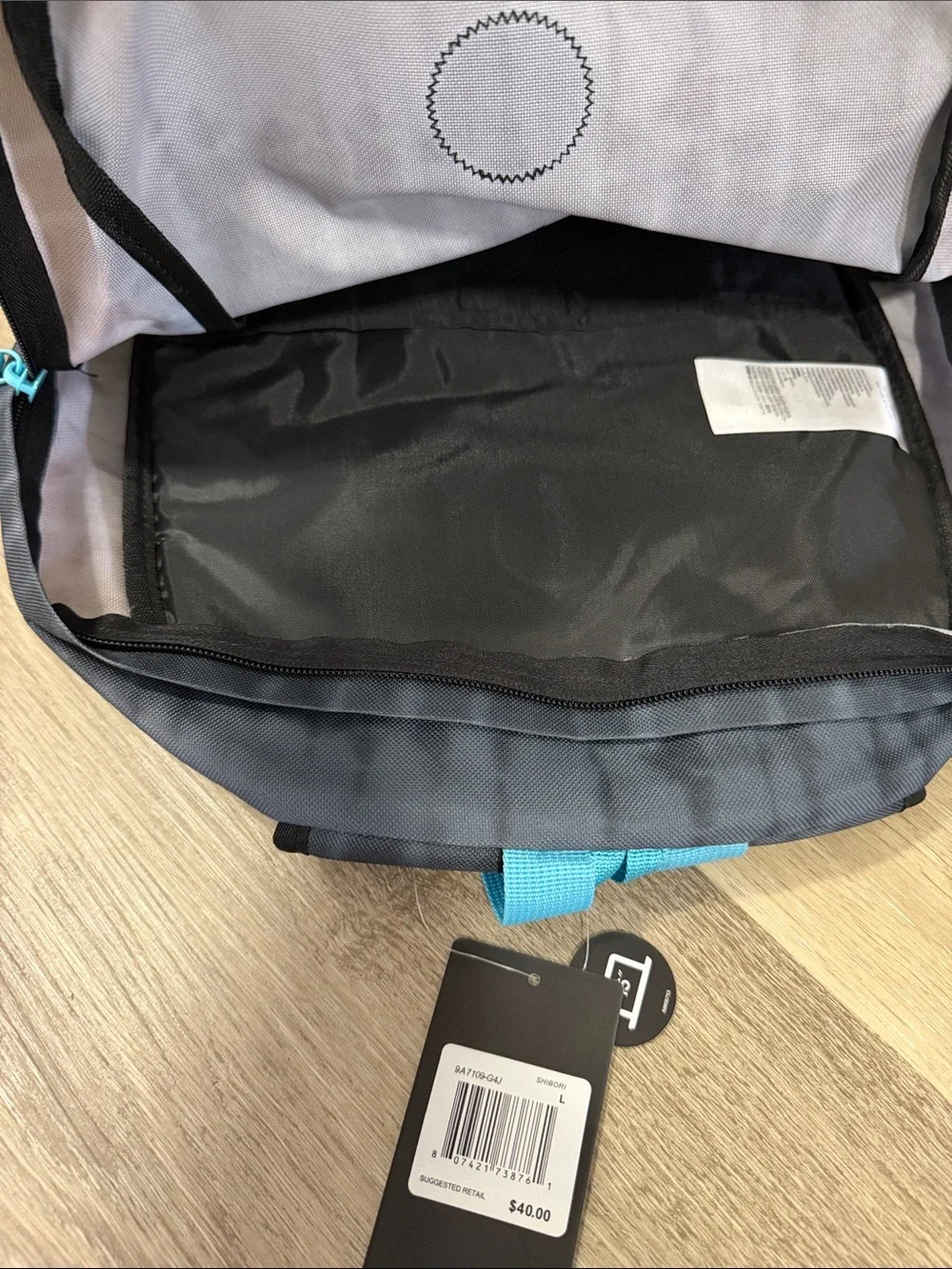 Hurley Slate Blue & Black Backpack with Teal Accents